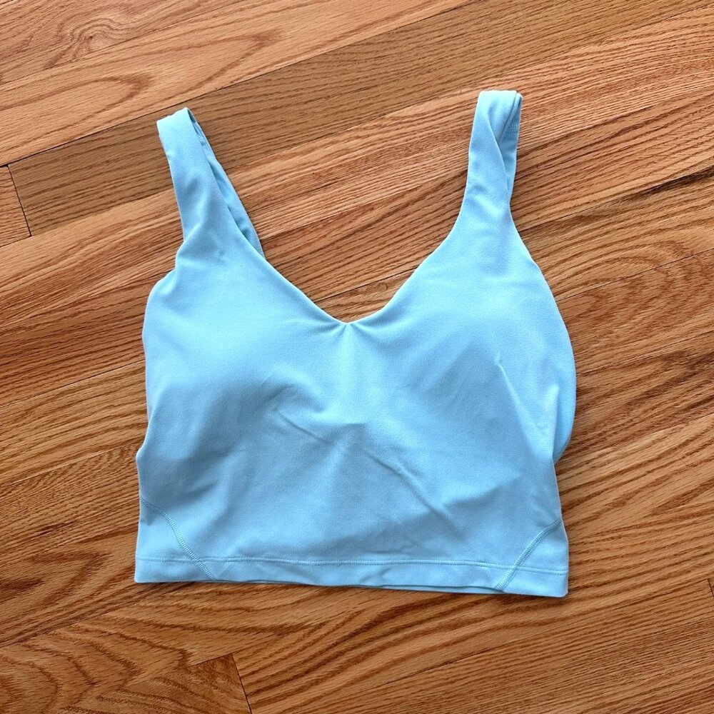 Lululemon Icing Blue Align Tank Cropped Length Size 4 ICBU EXCELLENT CONDITION!